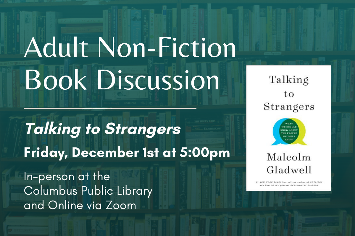 Adult Non-Fiction Book Discussion: Talking to Strangers